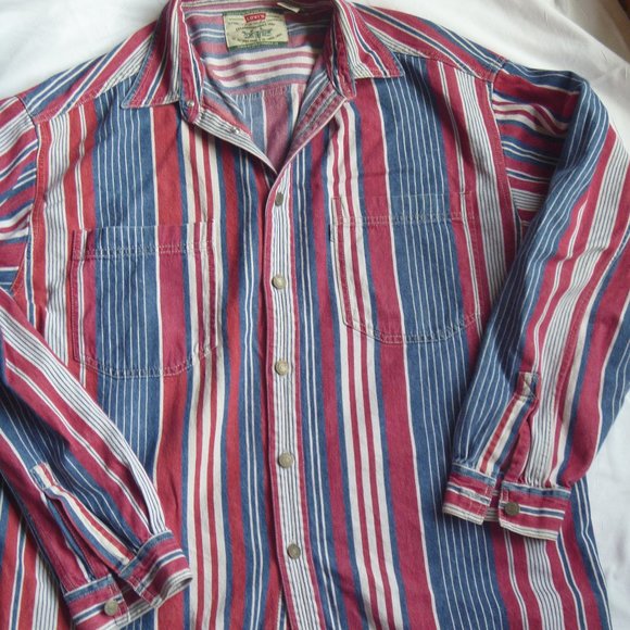 Men's Levi's 100% cotton denim shirt sz L - Picture 1 of 4